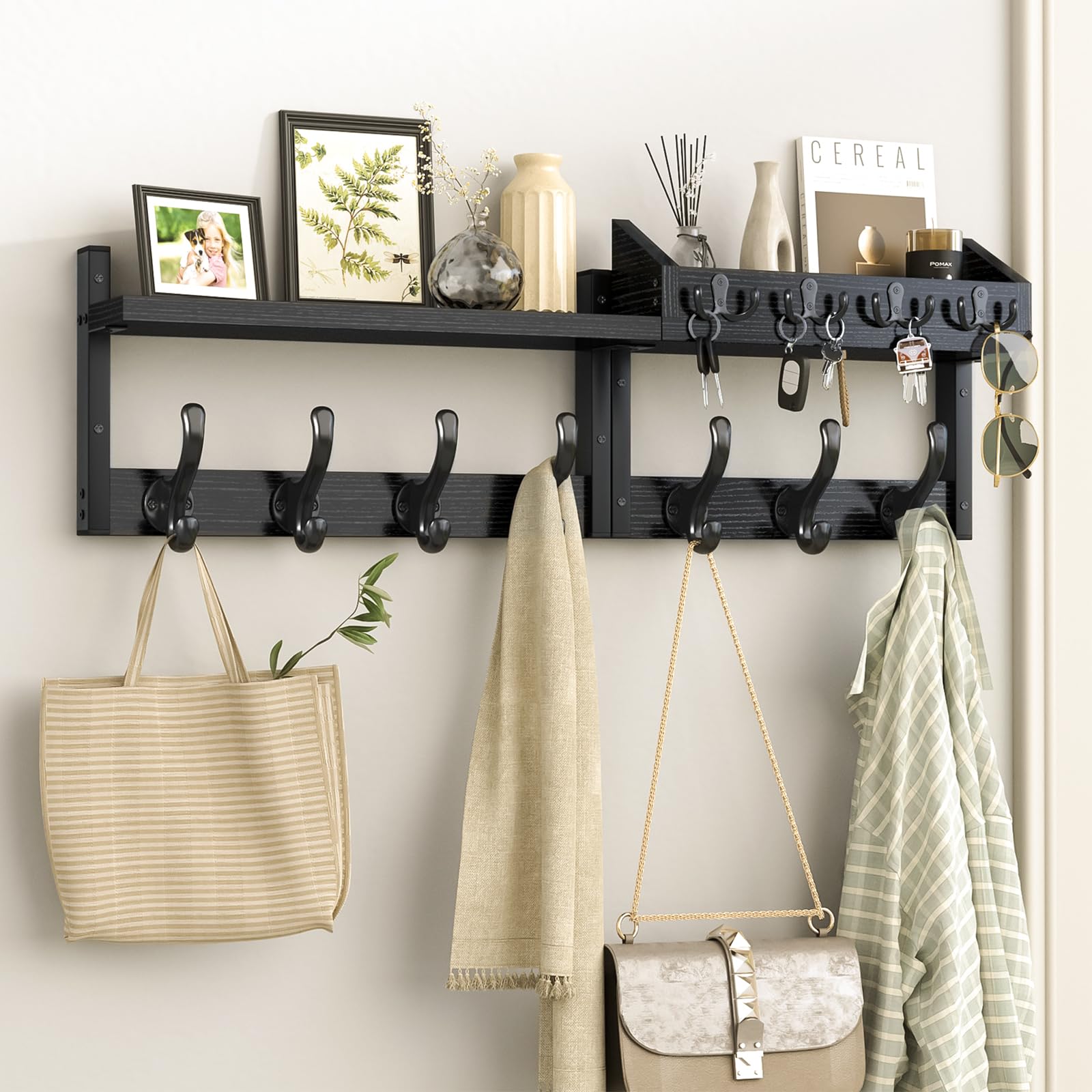 Evermagin coat rack 29-inch wall mount in full view for organized entryways.