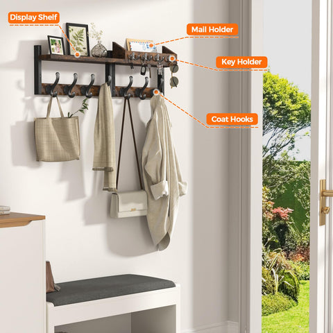 Evermagin entryway shelf decor display adds warmth while reducing clutter.