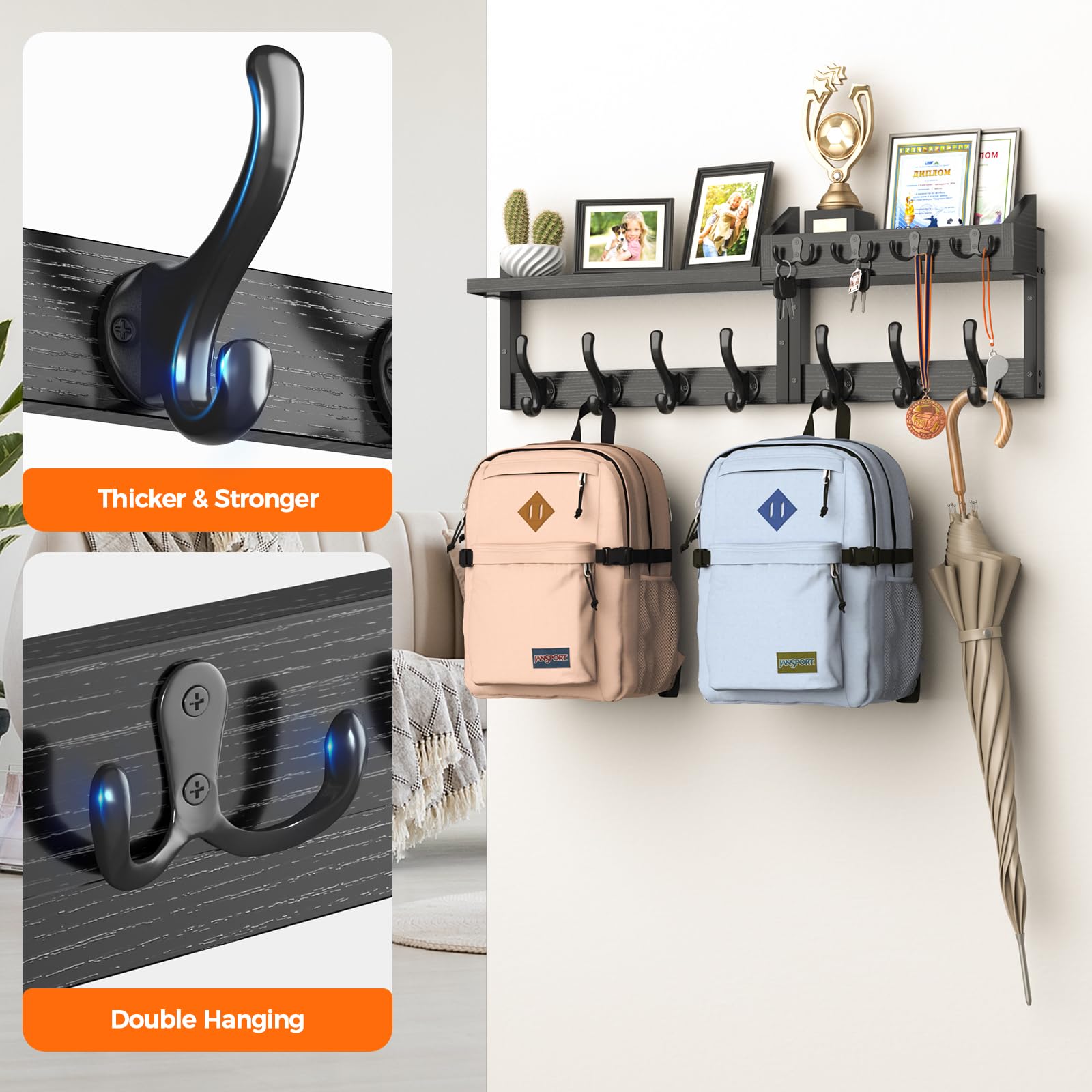 Evermagin mail holder section keeps letters organized and reachable.