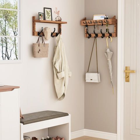 Evermagin solid pine construction offers sturdy storage for coats and bags