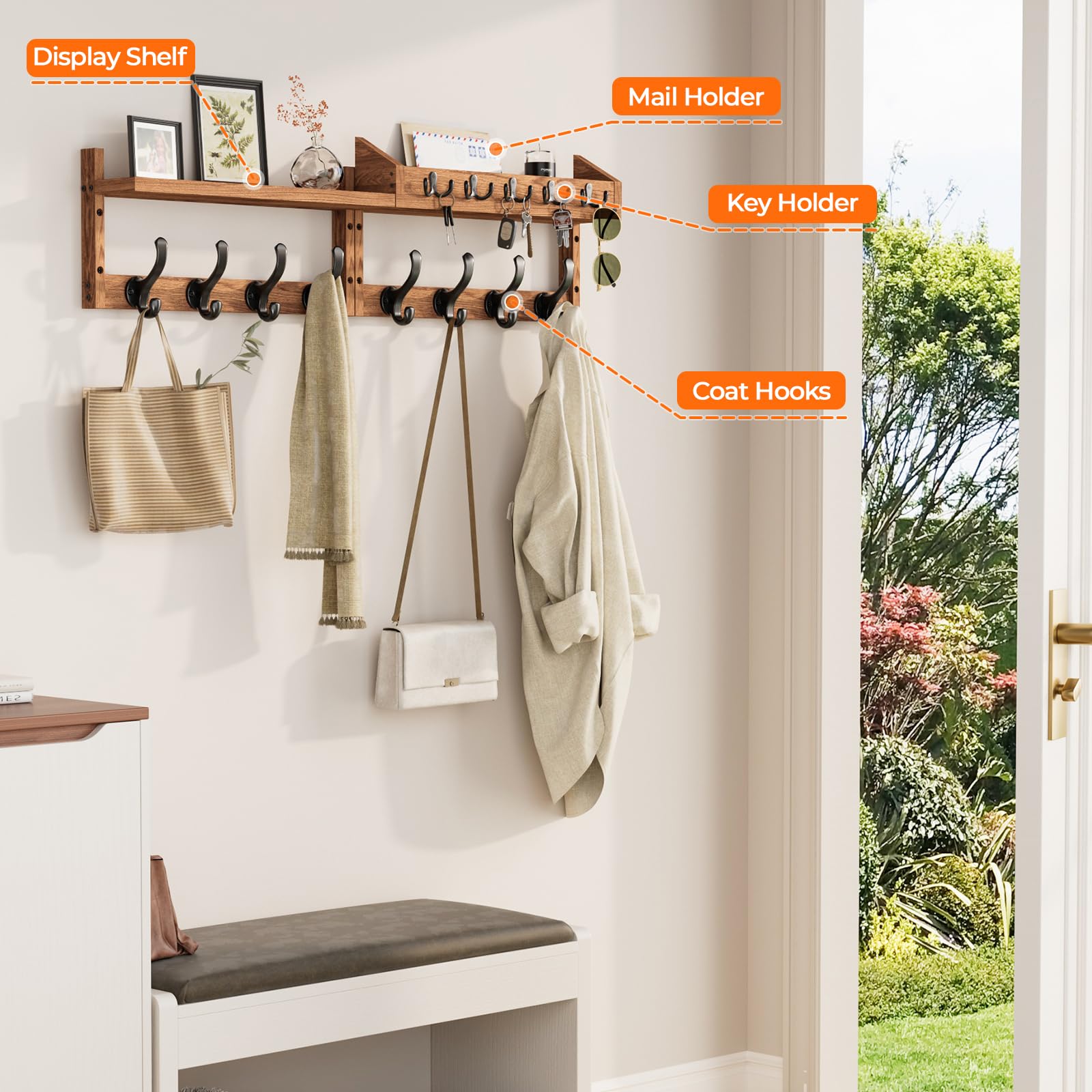 Evermagin top shelf adds decorative display space and small essentials