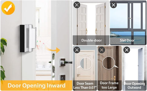 EverPlus childproof door lock engaged to prevent curious kids from opening.