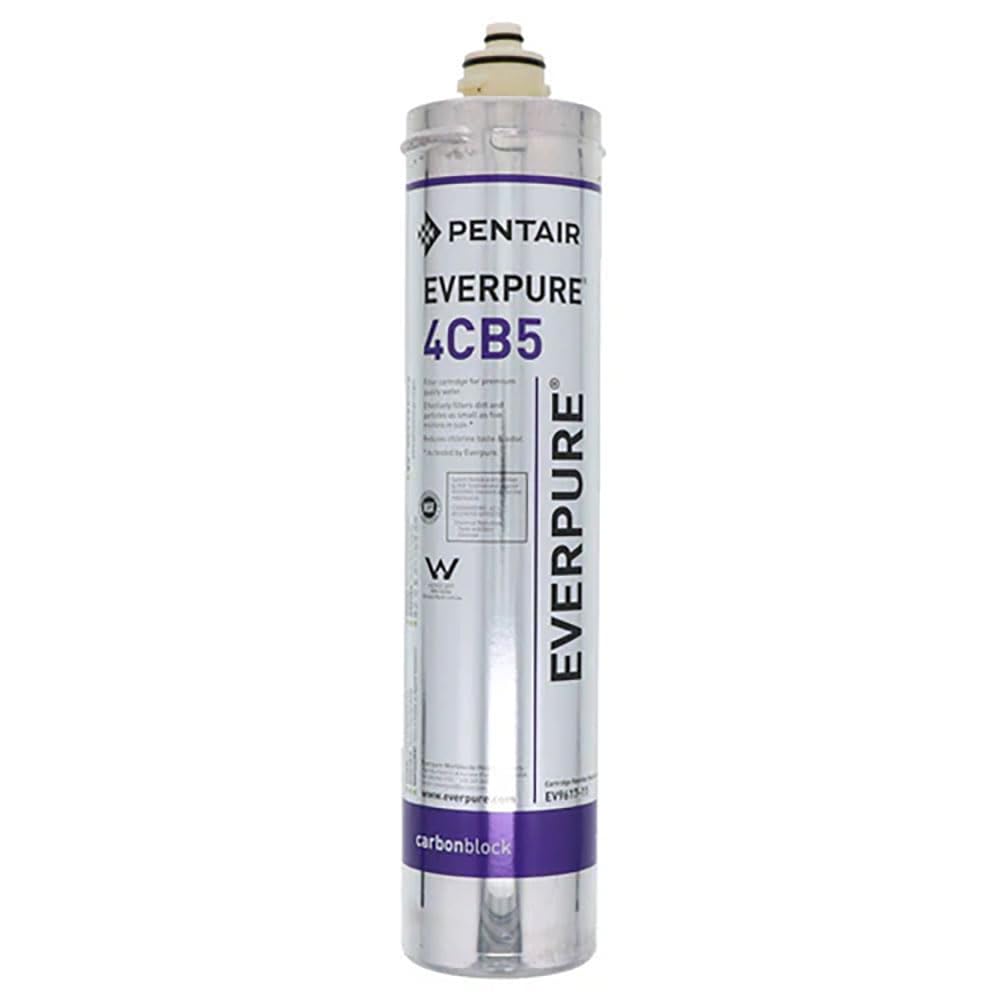 Everpure Ev9617-11 4Cb5 cartridge, side view, reduces chlorine taste and odor for fresher water