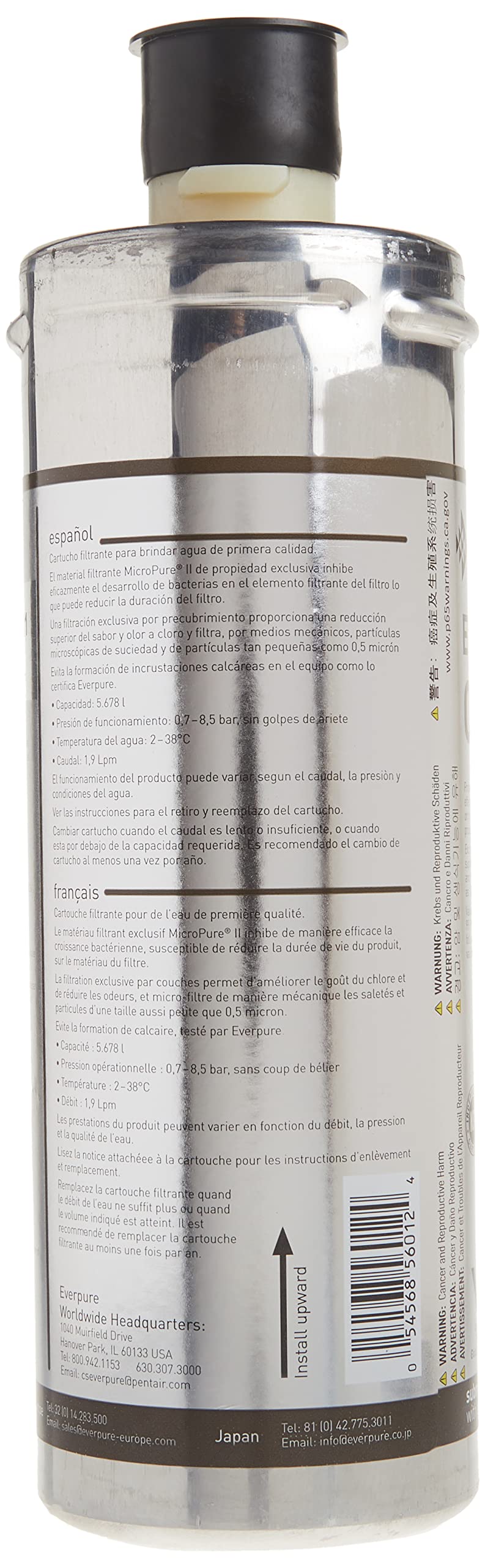 Everpure EV9618-02 OCS2 filter media closeup reveals KDF and micro-pure layers