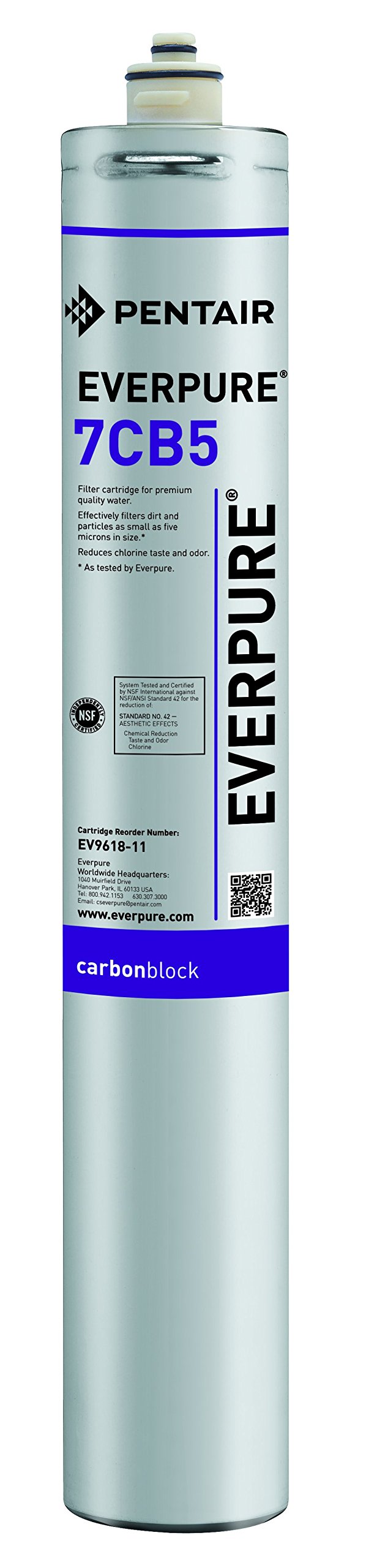 Everpure EV961816 7CB5 filter cartridge improves beverage taste by reducing chlorine