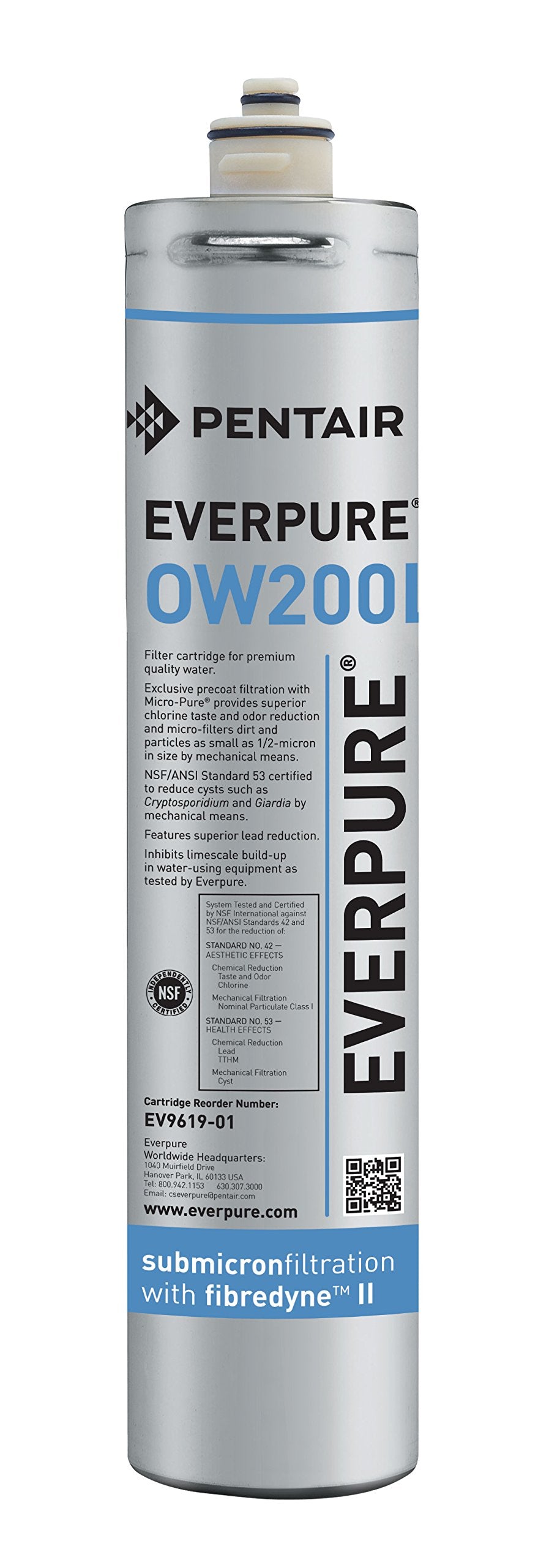 Everpure EV9619-06 EV9619-01 OW200L cartridge for bottleless systems; crisp water.
