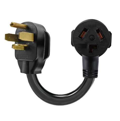 Eversimpleinc dryer adapter 3-to-4 prong in action, enabling older cords to fit newer outlets.