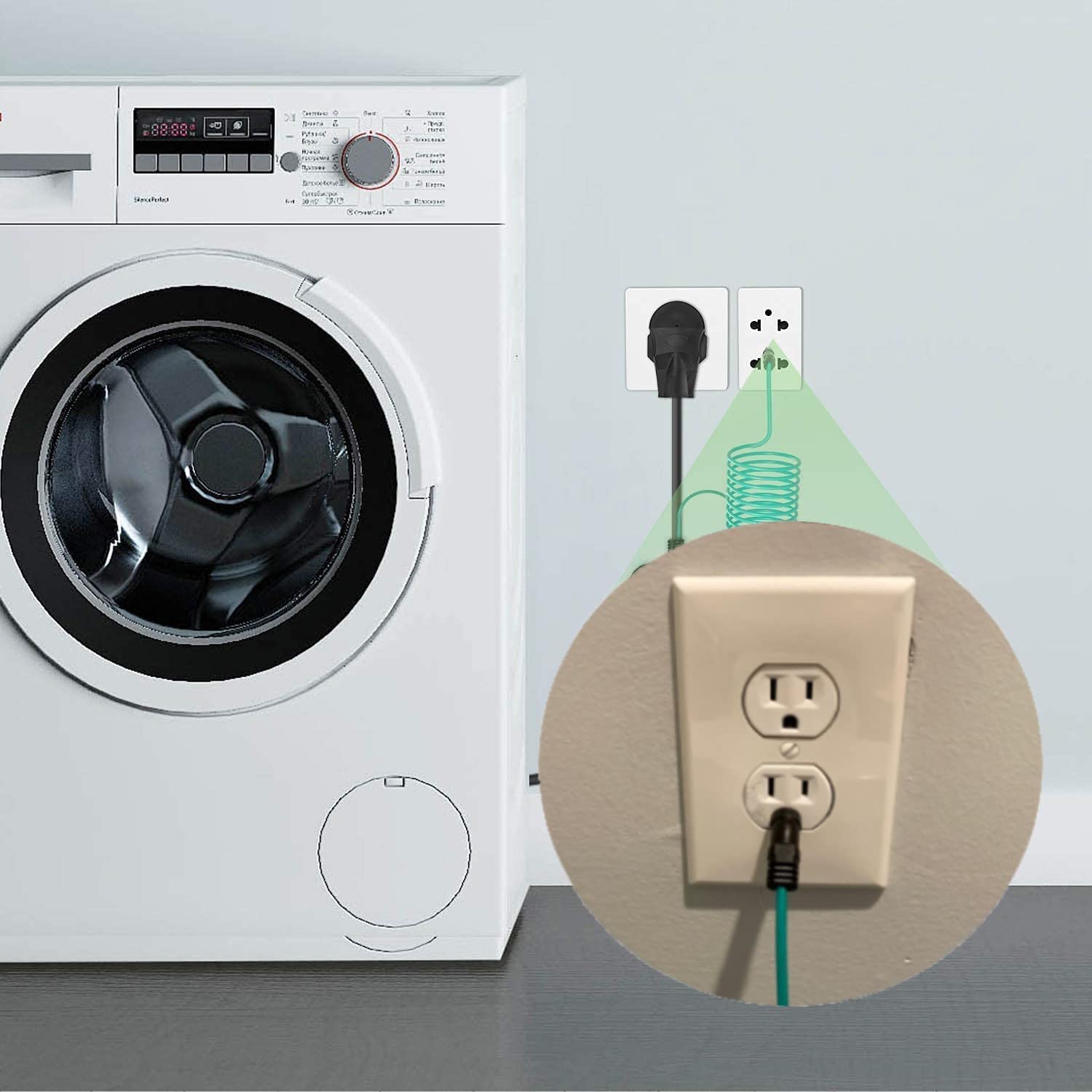 Eversimpleinc dryer adapter diagram shows 14-30R to 10-30P compatibility for quick setup.