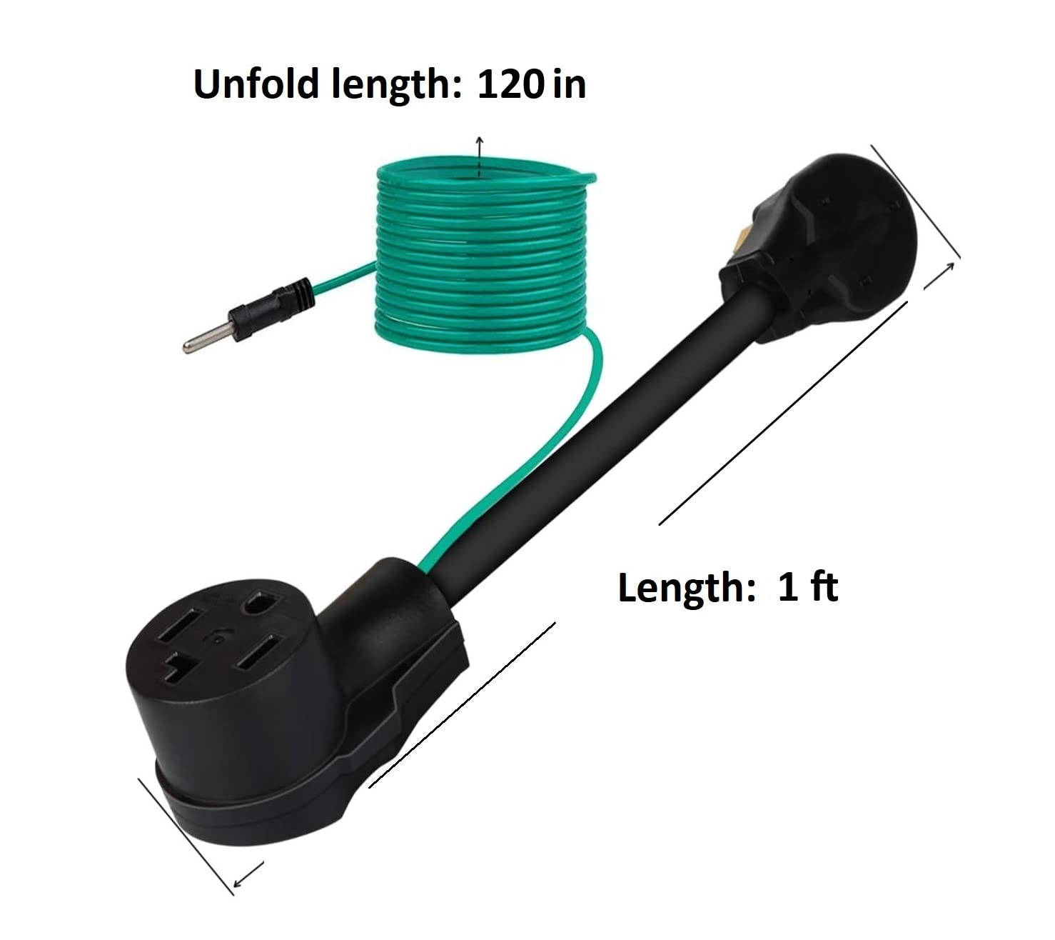 Eversimpleinc dryer adapter NEMA 10-30P plug supports older dryer cords.