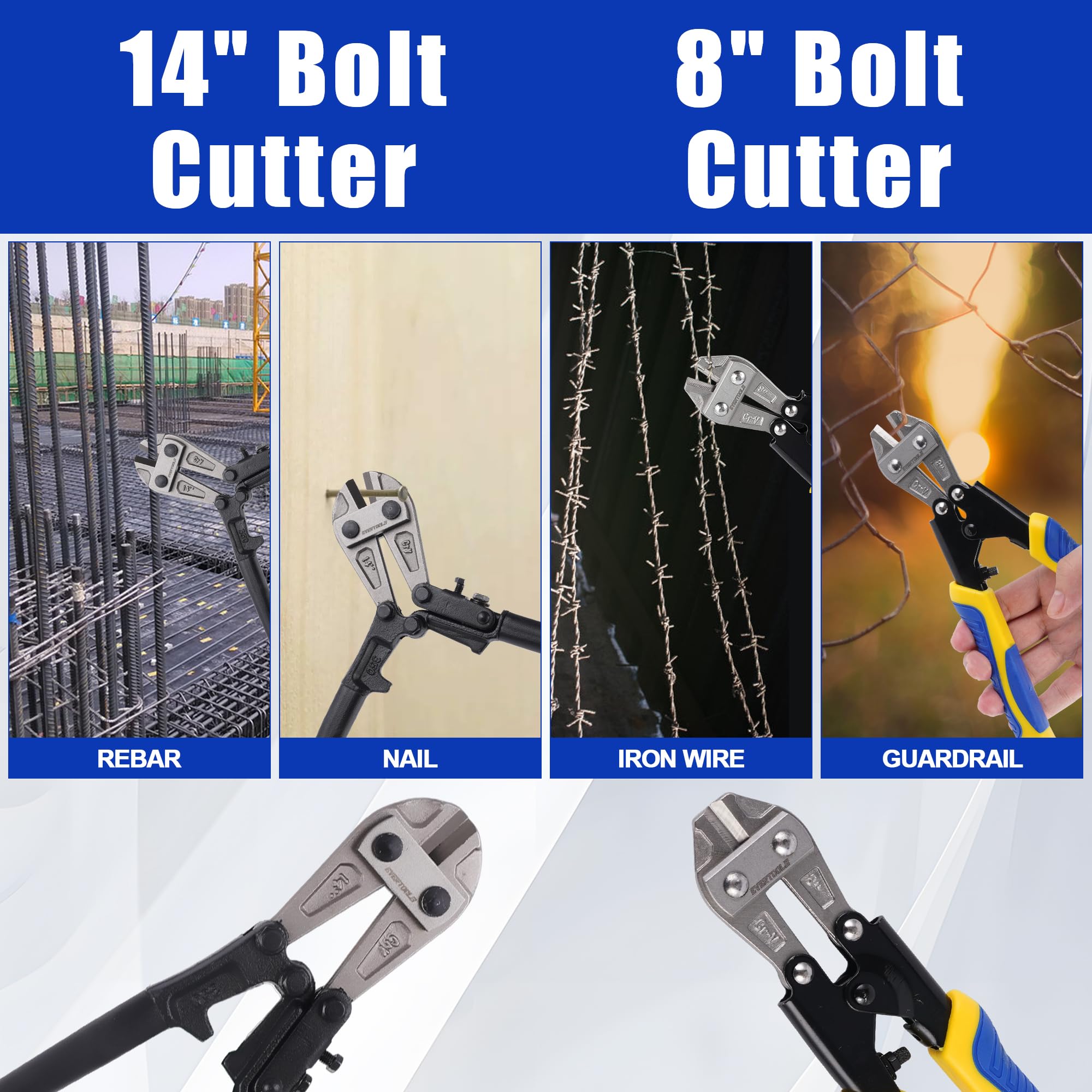 Evertools heavy-duty cutting task demo showing toolkit in use