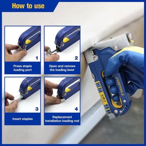 Evertools staple remover tool included for quick fastening relief