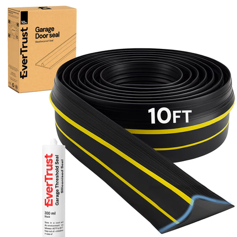 EverTrust garage threshold seal strip front view with durable EPDM weatherproofing