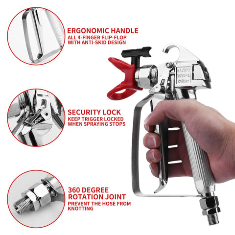 Every Family spray gun handle in stainless steel for durable performance
