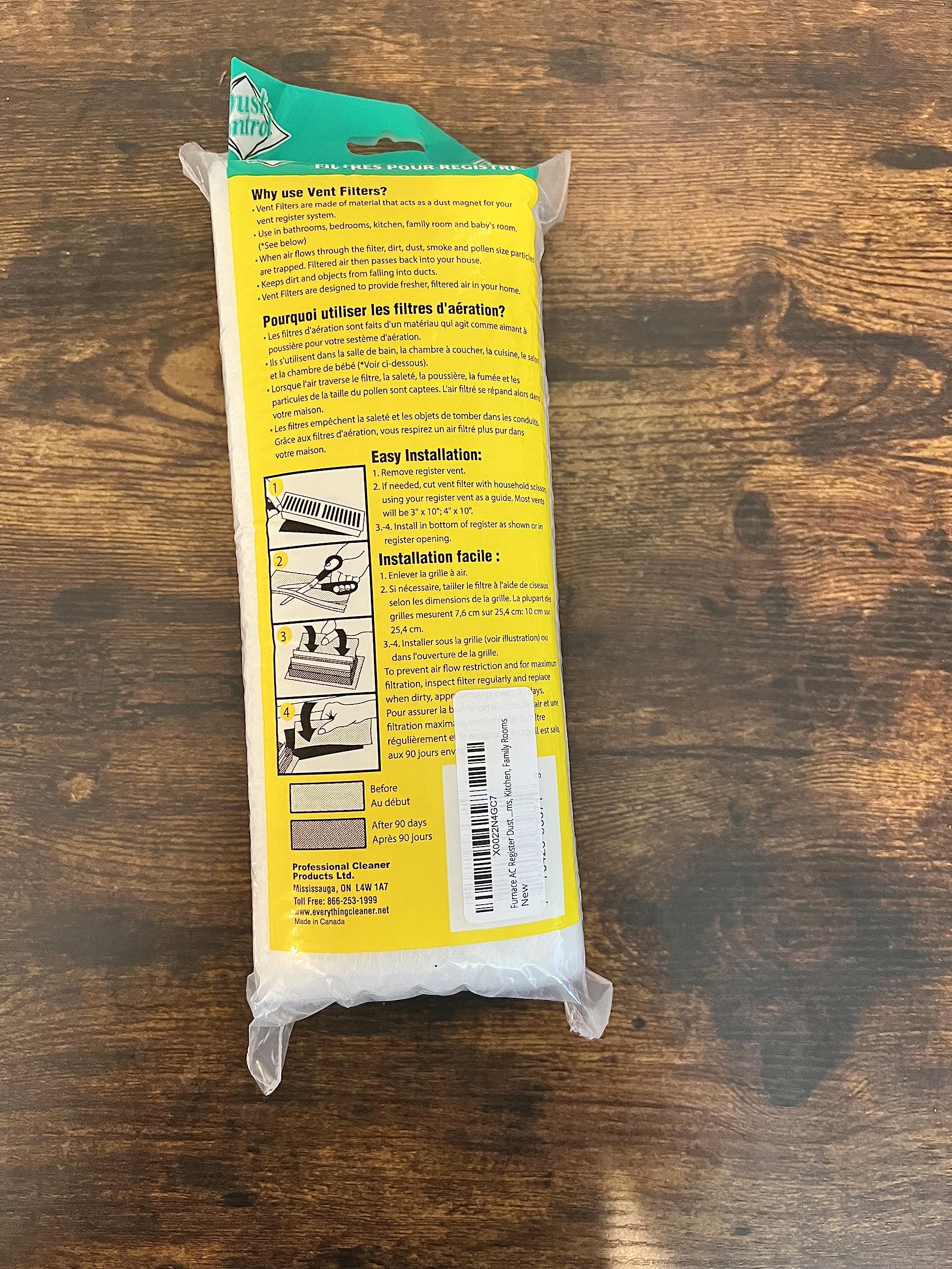 Everything Dust Control Vent Filters fit 4x10 registers for quick, tool-free replacement.