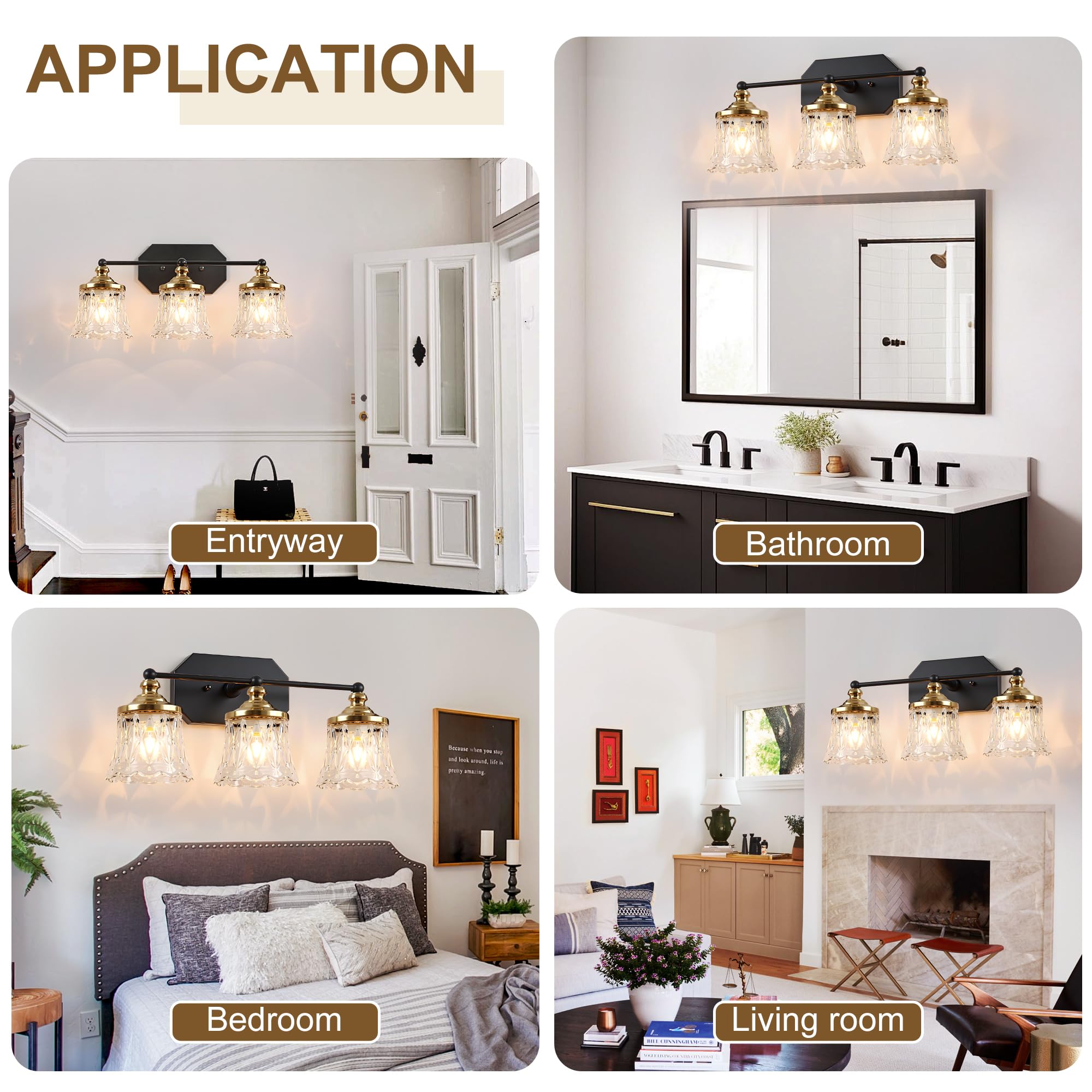 EvmVom easy-install bathroom light kit for quick, secure mounting