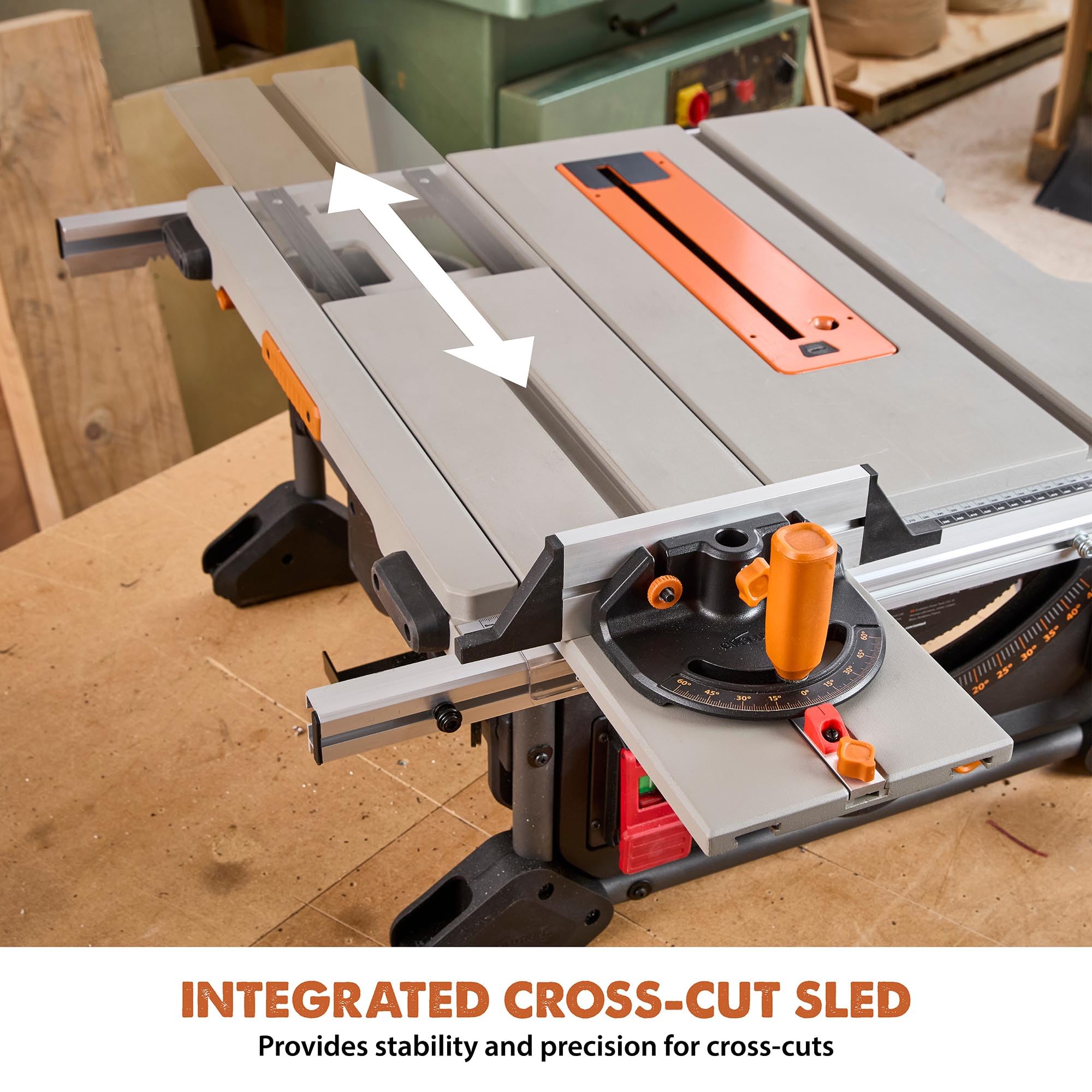 Evolution R10TBLX electronic blade brake for fast shutoff on site.
