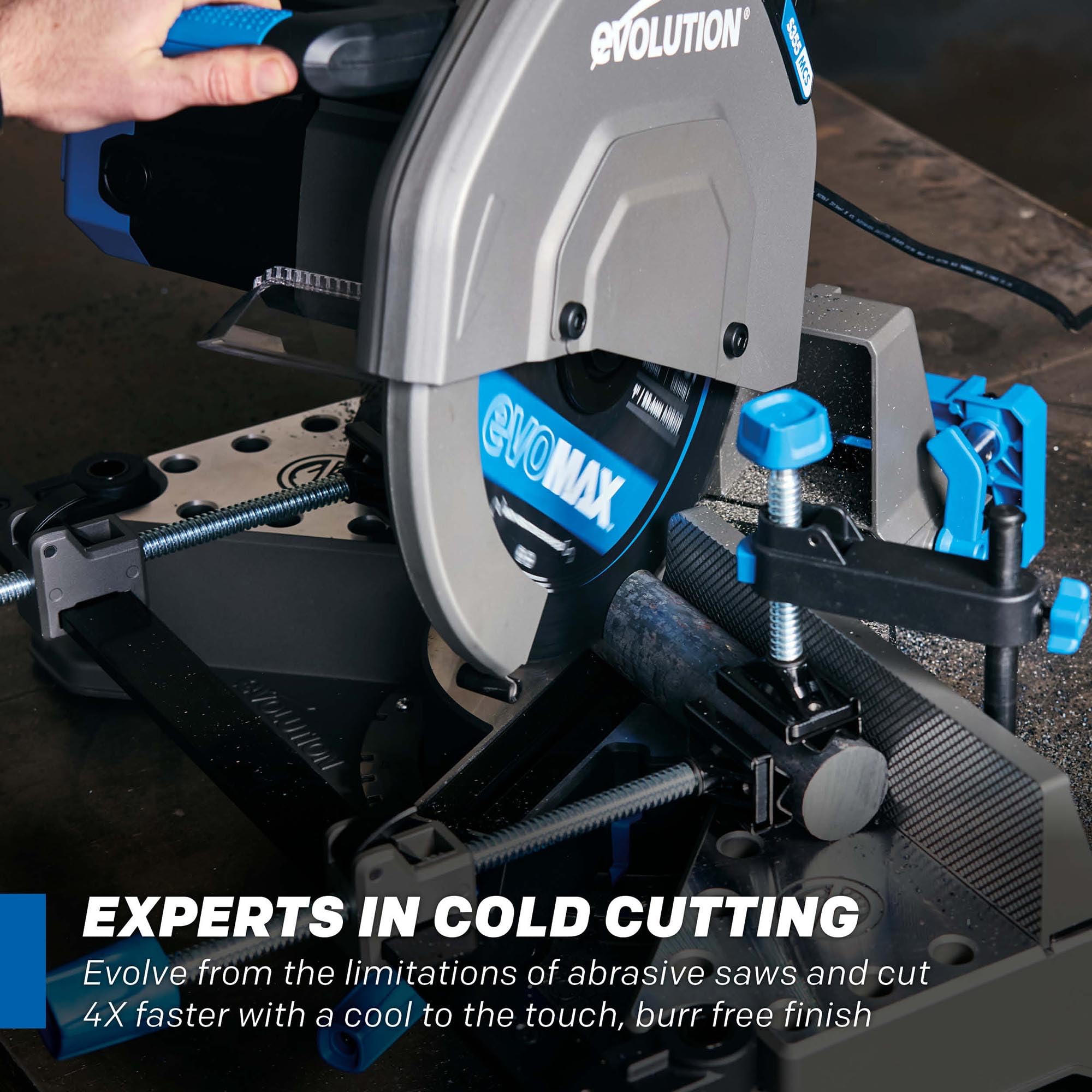 Evolution S14MCS EVOMAX motor highlights fast, burr-free metal cuts