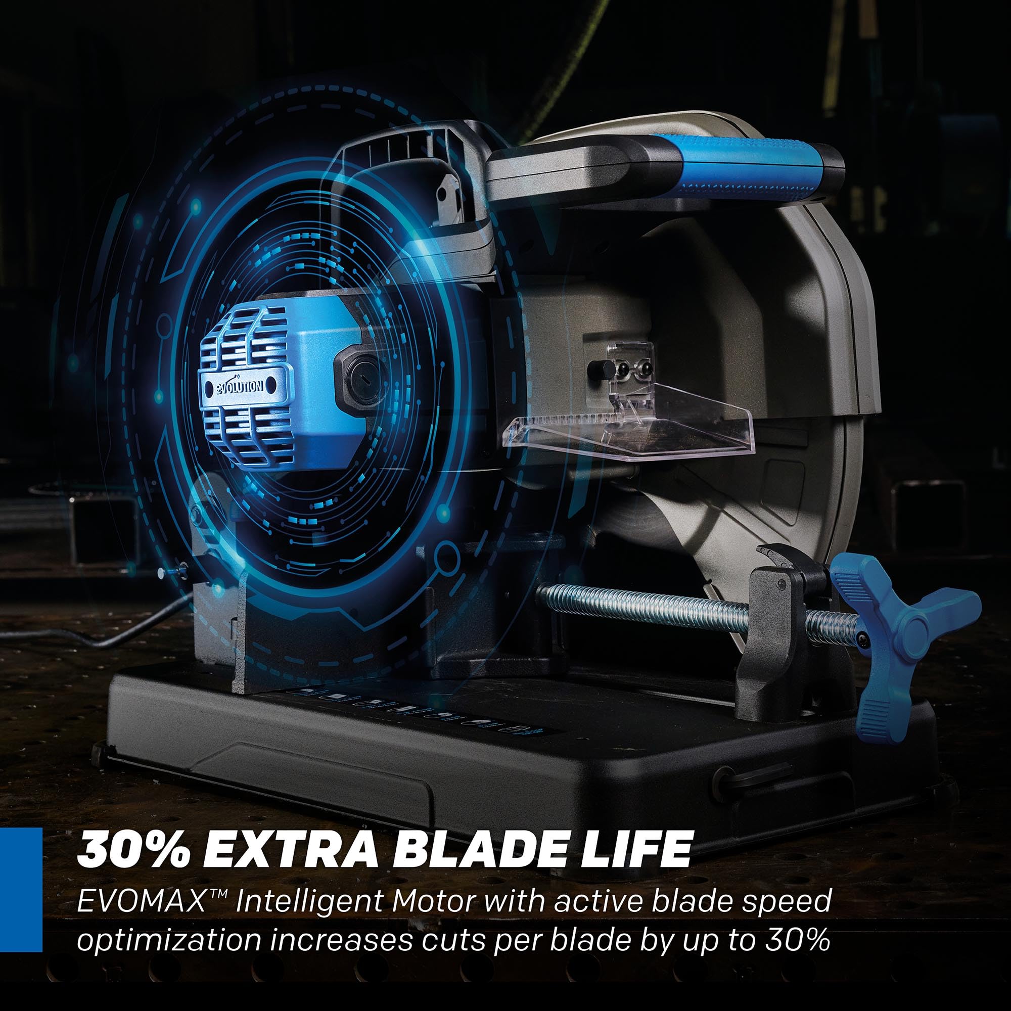 Evolution S15CPS shadow line guide enhances cut visibility and accuracy
