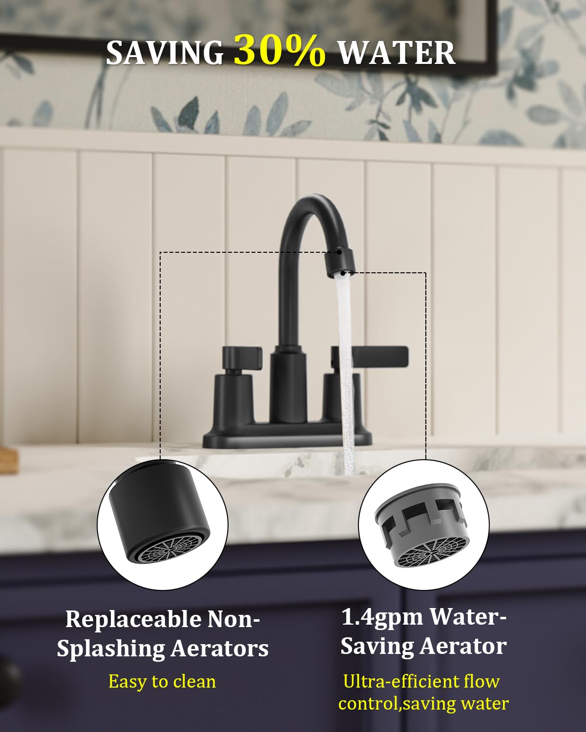Evolvegoods dual-handle faucet highlights precise temperature control.