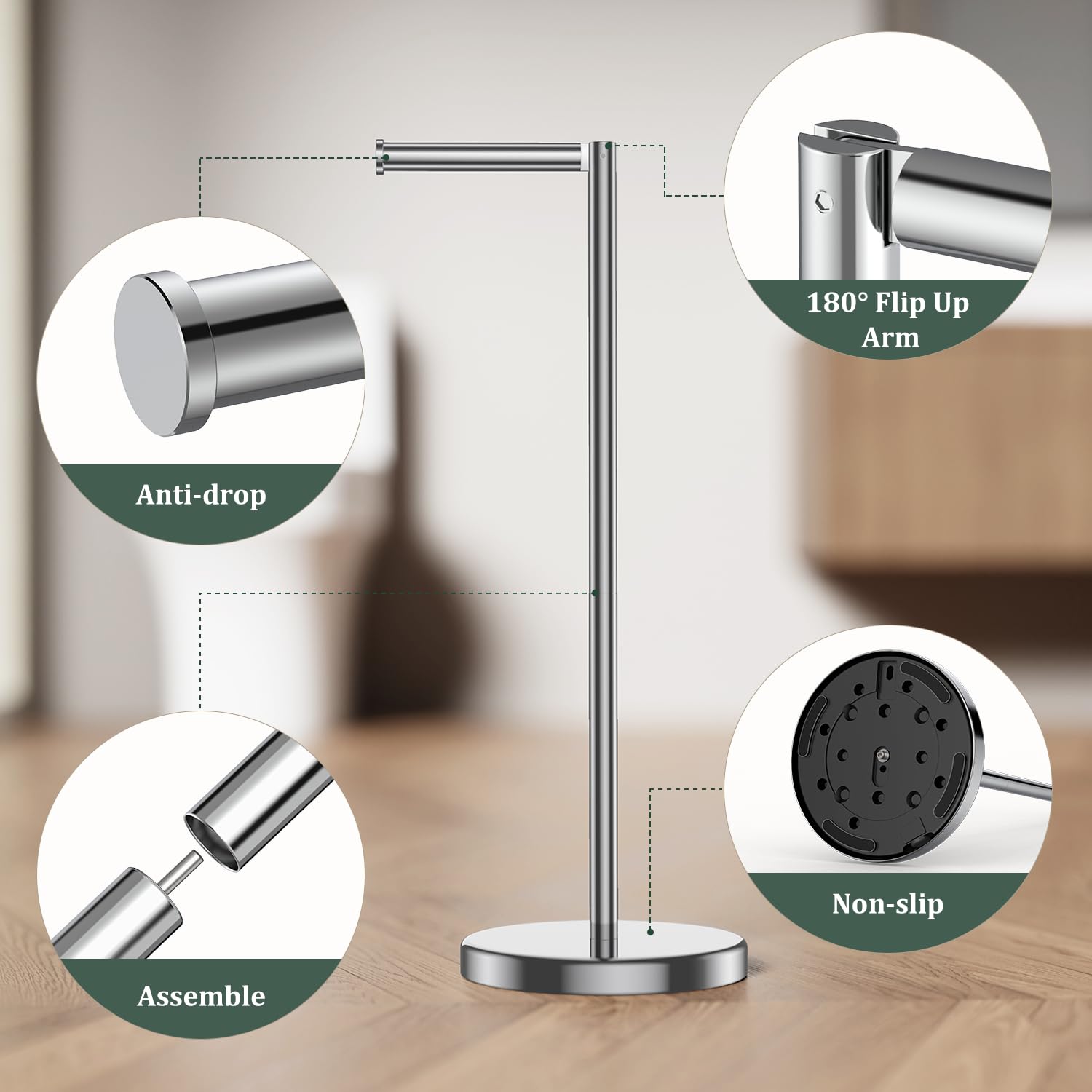 Evolvegoods compact dimensions fit beside sinks or toilets without crowding.