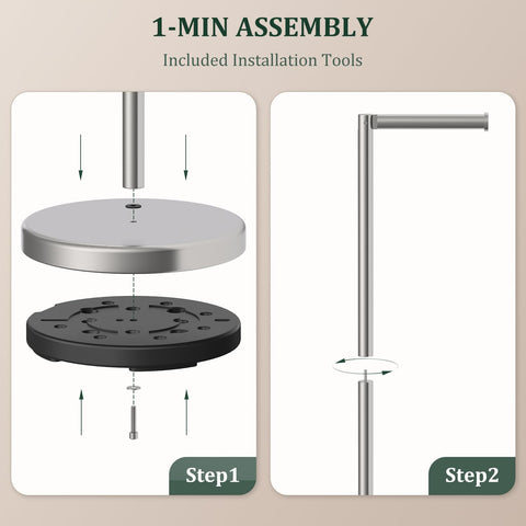 Evolvegoods easy 1-minute assembly with no drilling required for quick setup.