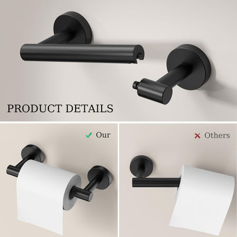Evolvegoods RV-friendly matte black bathroom set fits compact spaces