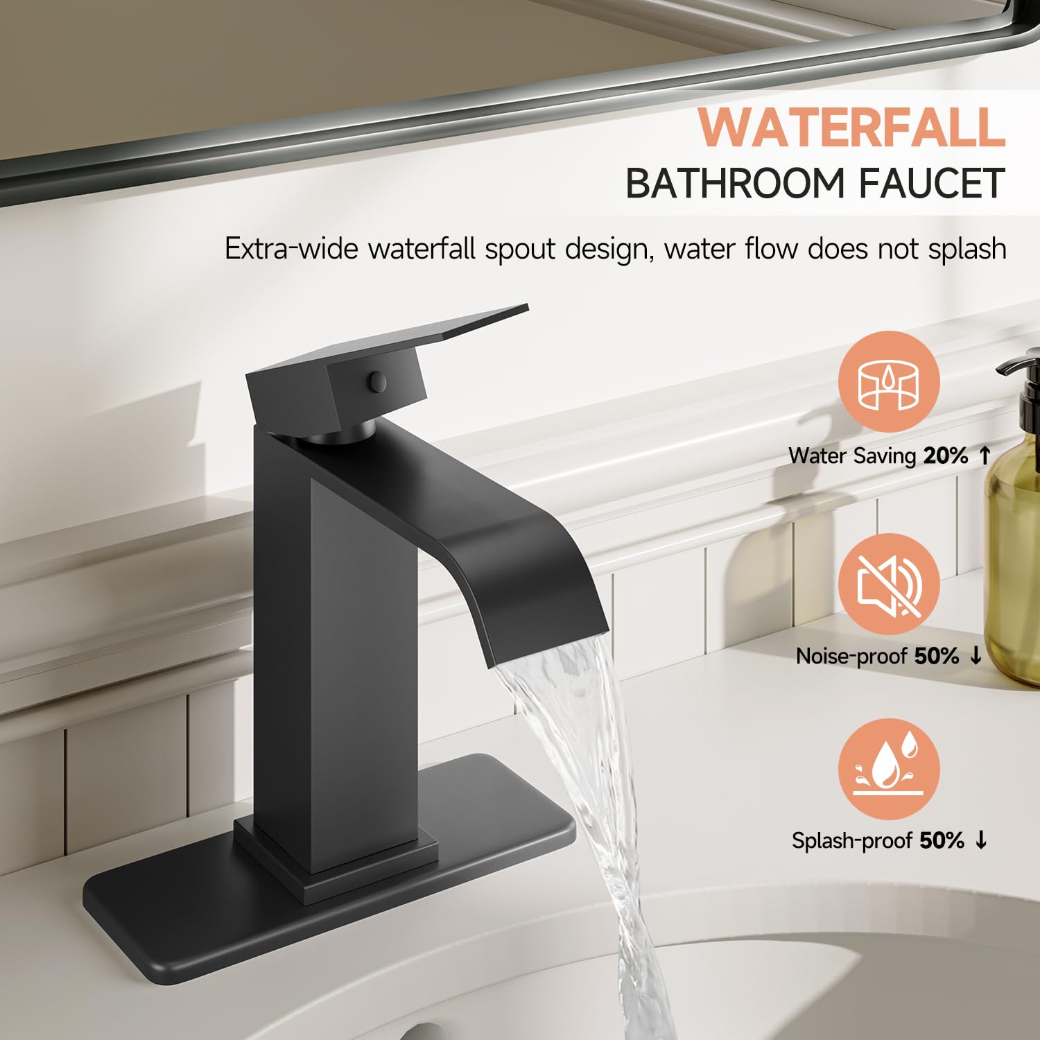 Evolvegoods waterfall spout detail highlights quiet, steady flow