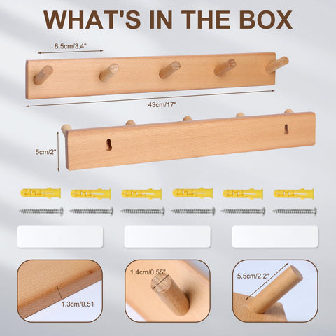 Evory adhesive-install coat rack allows no-damage mounting on smooth surfaces.