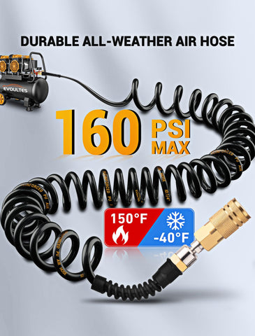 EVOULTES 360-degree swivel brass coupler to minimize hose twist