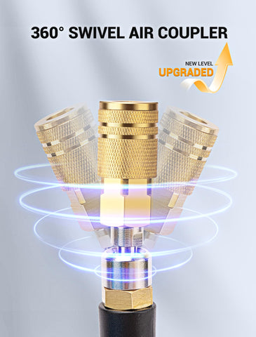 EVOULTES extended spring coil hose reaching up to 28 feet for flexible use