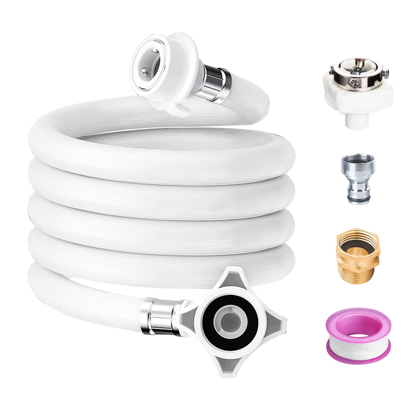 Evourpmi 9.8 ft portable hose ready for compact laundry spaces.