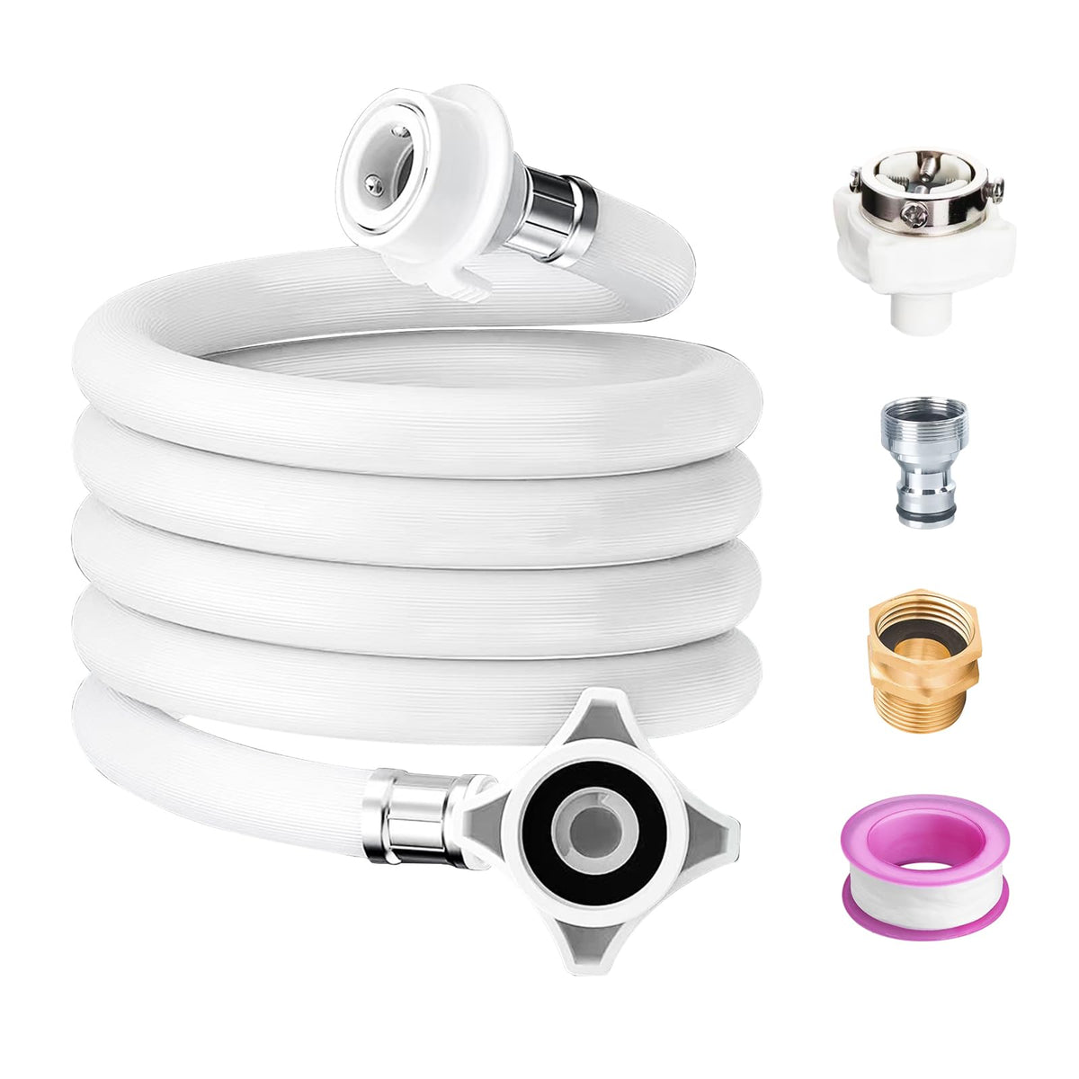 Evourpmi 9.8 ft portable hose ready for compact laundry spaces.
