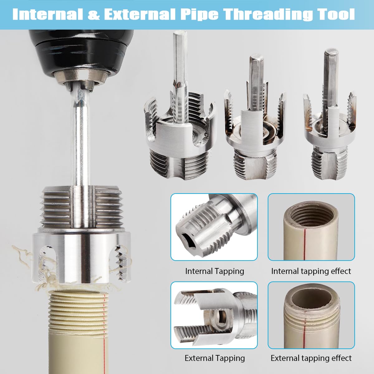Evponk dual-function design image emphasizes integrated internal and external threading.