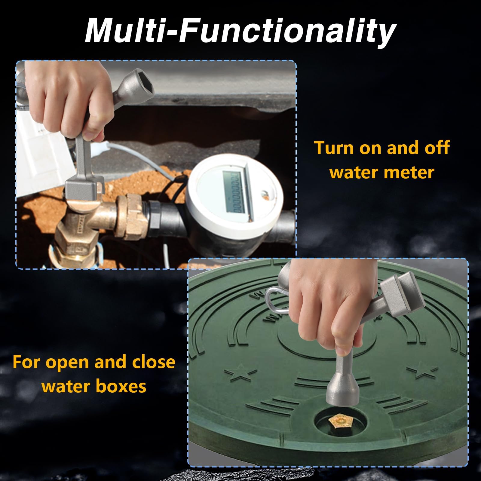 EVRBUL water meter valve shut-off end for safe flow control