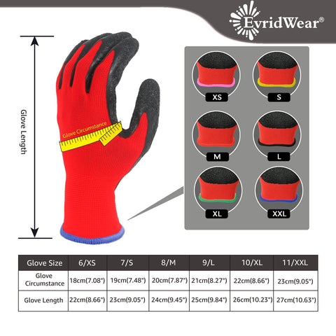 Evridwear extended-knit-cuff gloves block dirt and debris, keeping wrists clean.