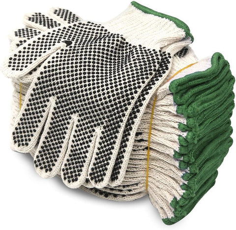 Evridwear gloves with dots provide firm grip for safe handling.