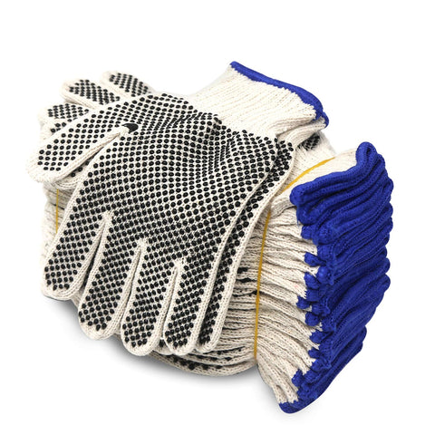 Evridwear safety gloves with knit shell palm dots for secure grip during painting and lifting.