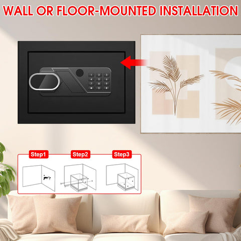 EVSUVSRT led-light inside the safe improves visibility in dim spaces