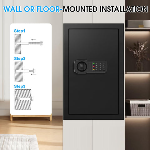 EVSUVSRT soft felt flooring and removable shelves protect items from scratches.