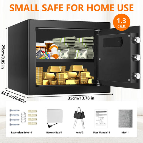 EVSUVSRT safe with three locking bolts ensures sturdy protection