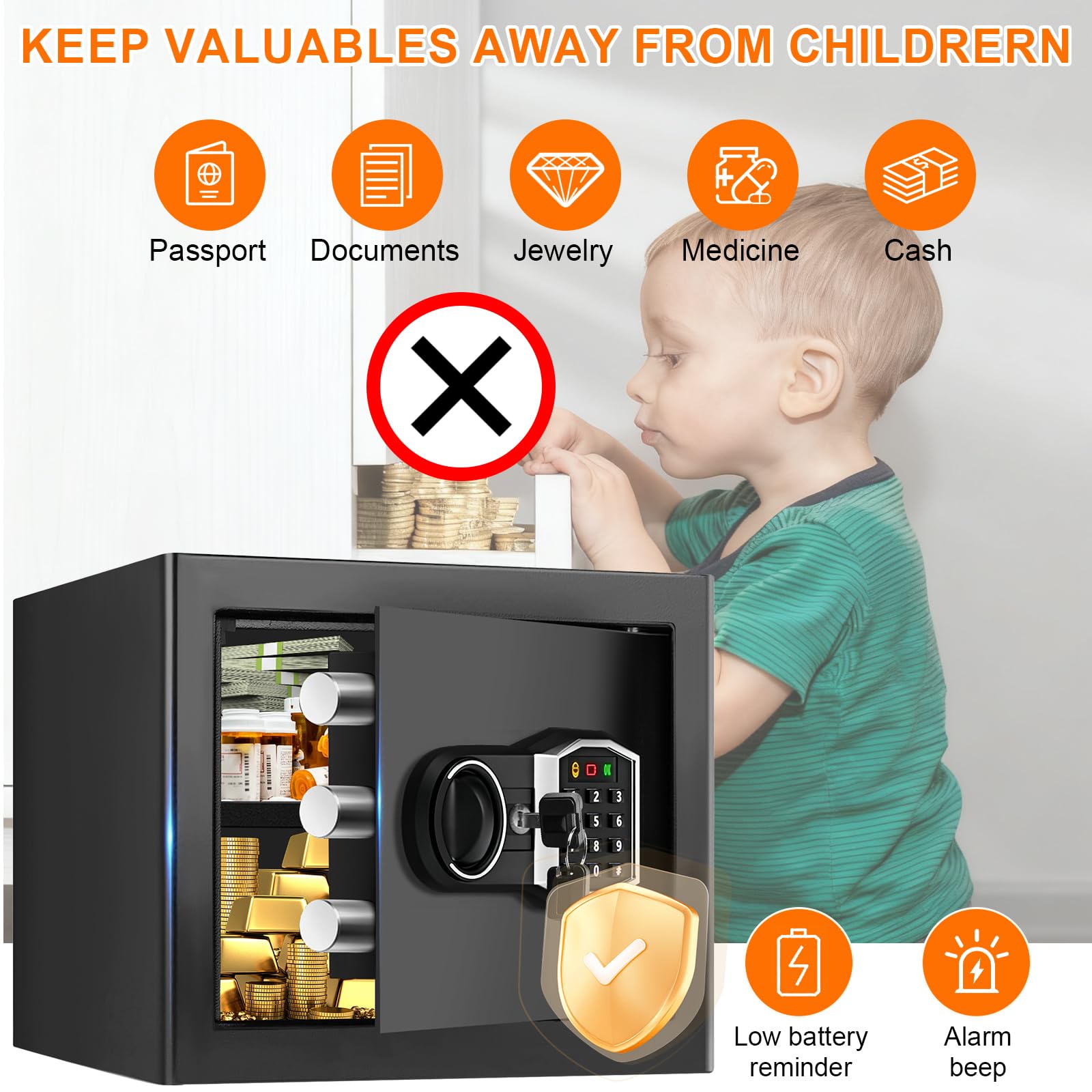 EVSUVSRT soft felt lining protects valuables from scratches