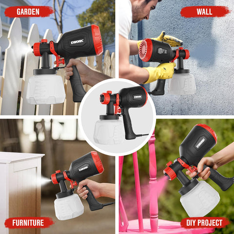 EWORK package includes four nozzles, filters, and tools for quick setup.