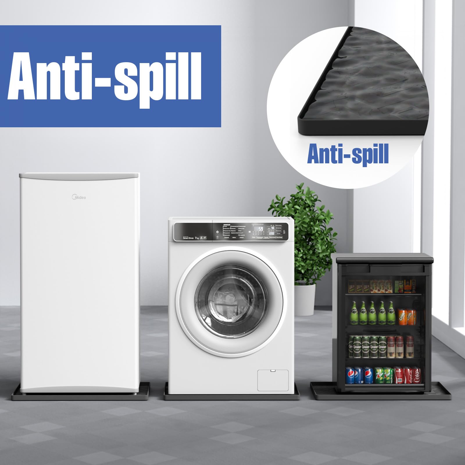 EWX multipurpose spill catcher protects counters and floors from condensation and leaks.