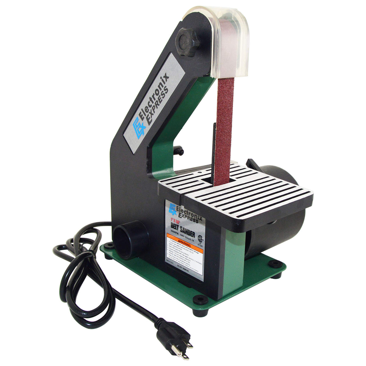 EX ELECTRONIX EXPRESS Mini 1x30 belt sander front view for precise edge sanding
