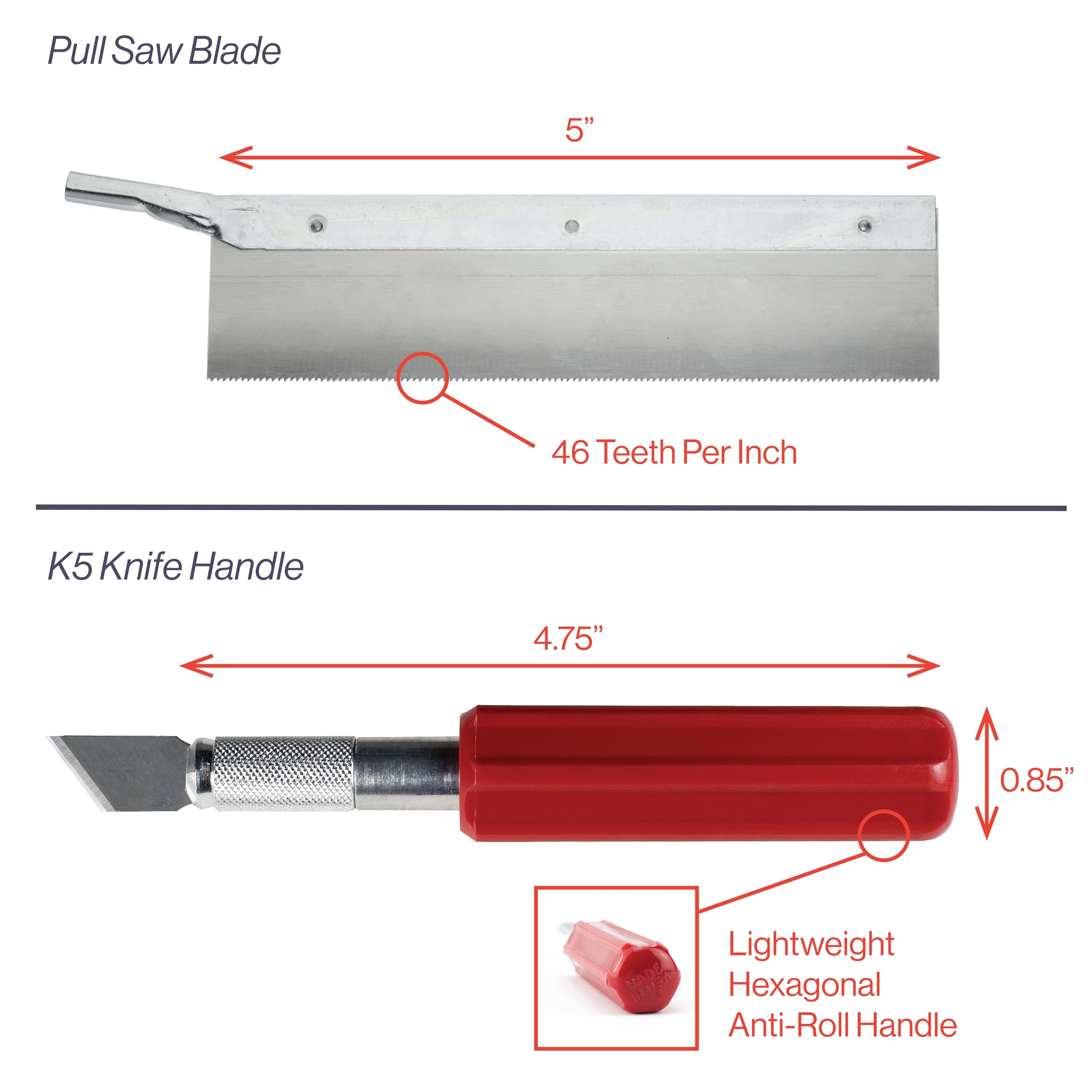 Excel Blades 5-inch razor pull saw; smooth, clean cuts