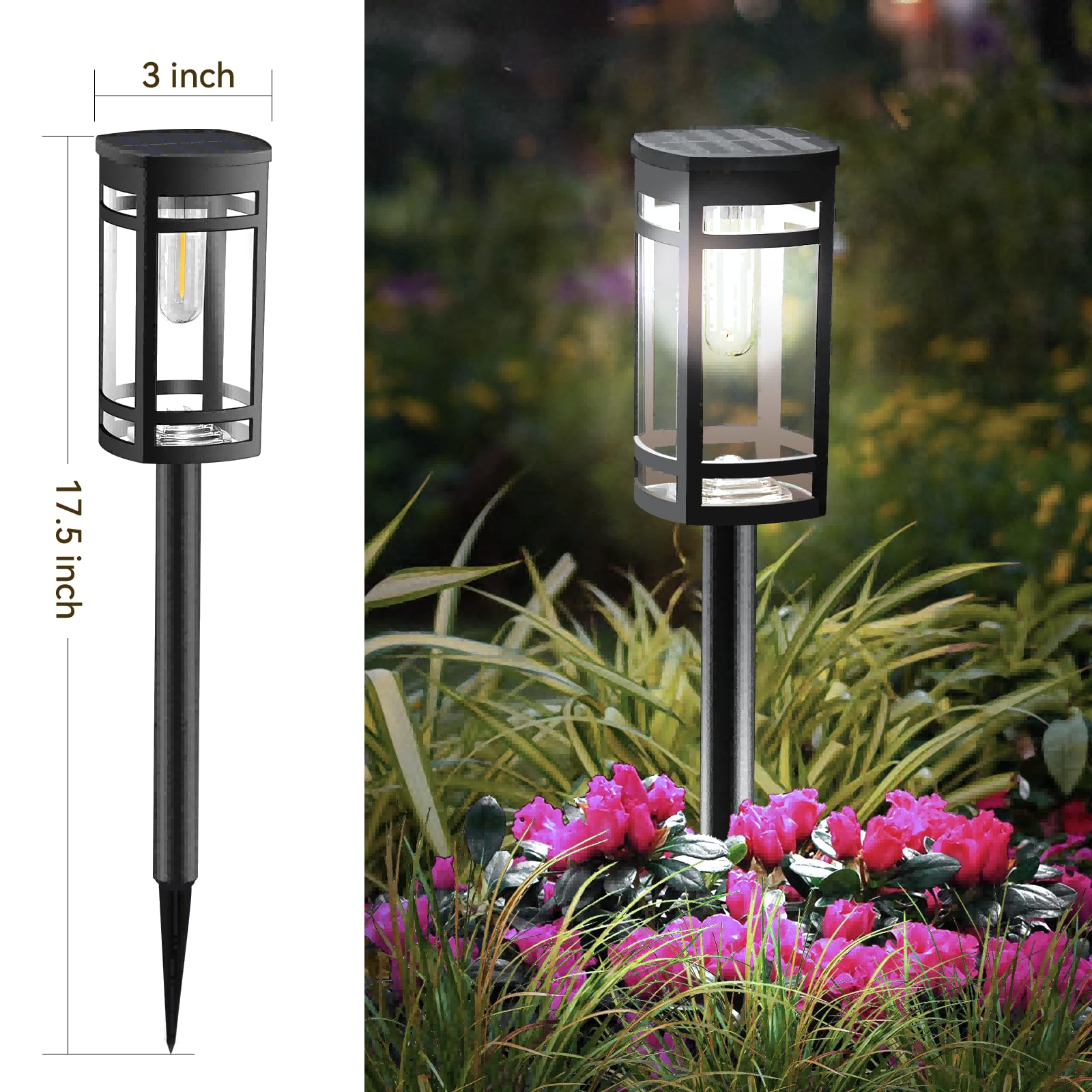 EXCMARK driveway-edge stake light guides steps safely at night