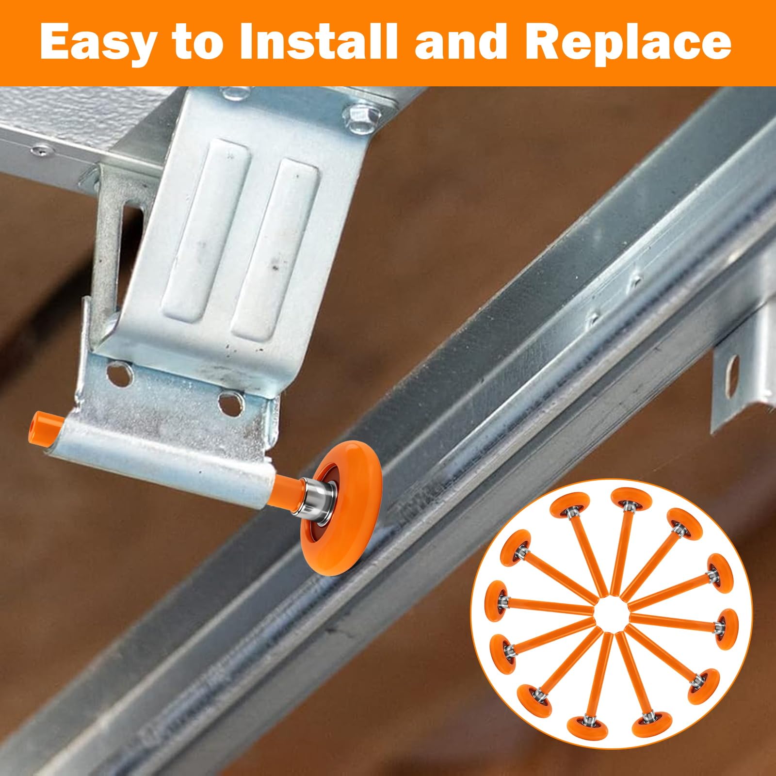 EXERAUO rollers fit 2 inch tracks for many standard doors