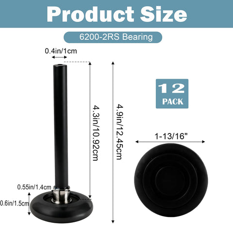 EXERAUO nylon roller with a 4-inch stem ready for installation.