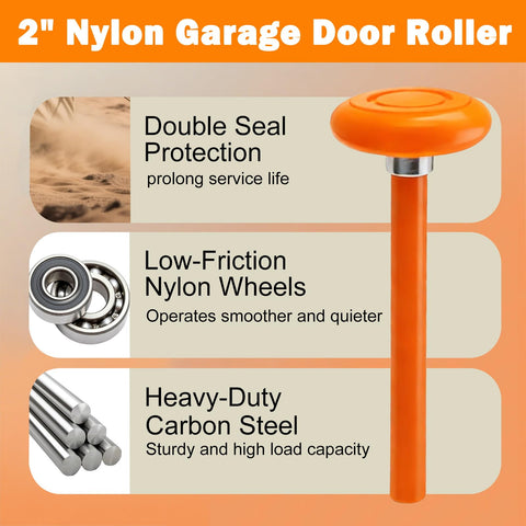 EXERAUO steel cable/wire rope bundled for secure garage door operation.