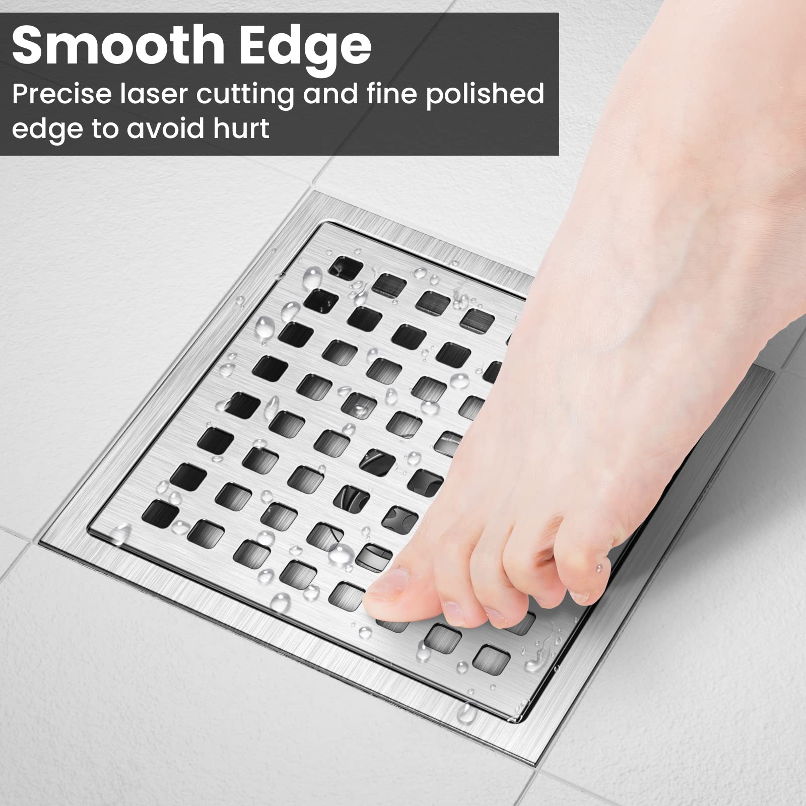 EXF removable debris strainer for easy cleaning and hair capture